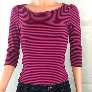 Ann Taylor Petite Striped Top Size XSP